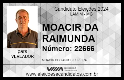 Candidato MOACIR DA RAIMUNDA 2024 - LAMIM - Eleições