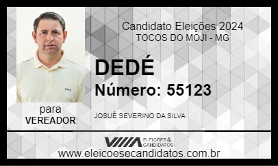 Candidato DEDÉ 2024 - TOCOS DO MOJI - Eleições