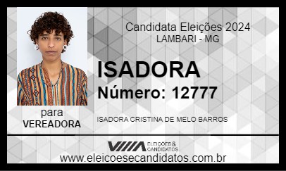 Candidato ISADORA 2024 - LAMBARI - Eleições