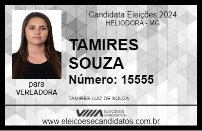 Candidato TAMIRES SOUZA 2024 - HELIODORA - Eleições