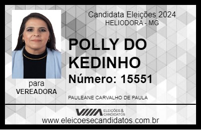 Candidato POLLY DO KEDINHO 2024 - HELIODORA - Eleições