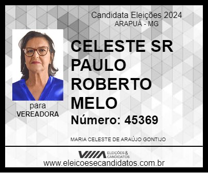 Candidato CELESTE 2024 - ARAPUÁ - Eleições