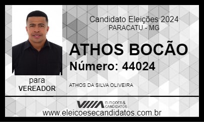 Candidato ATHOS BOCÃO 2024 - PARACATU - Eleições