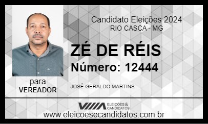 Candidato ZÉ DE RÉIS 2024 - RIO CASCA - Eleições