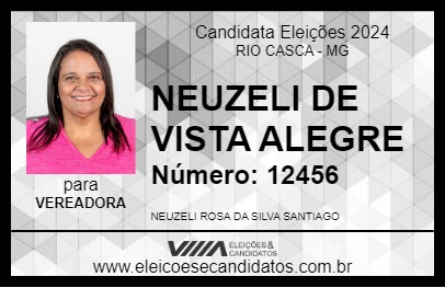 Candidato NEUZELI DE VISTA ALEGRE 2024 - RIO CASCA - Eleições