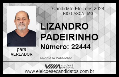 Candidato LIZANDRO PADEIRINHO 2024 - RIO CASCA - Eleições