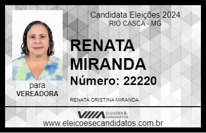 Candidato RENATA MIRANDA 2024 - RIO CASCA - Eleições