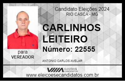 Candidato CARLINHOS LEITEIRO 2024 - RIO CASCA - Eleições