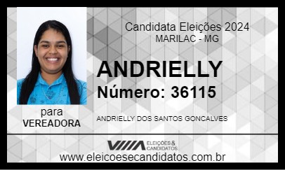 Candidato ANDRIELLY 2024 - MARILAC - Eleições