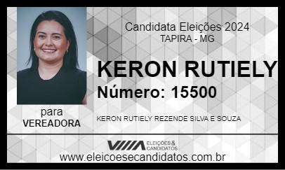 Candidato KERON RUTIELY 2024 - TAPIRA - Eleições