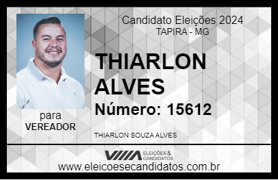 Candidato THIARLON ALVES 2024 - TAPIRA - Eleições