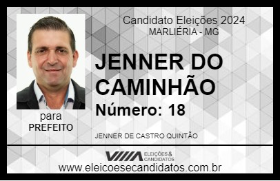 Candidato JENNER DO CAMINHÃO 2024 - MARLIÉRIA - Eleições