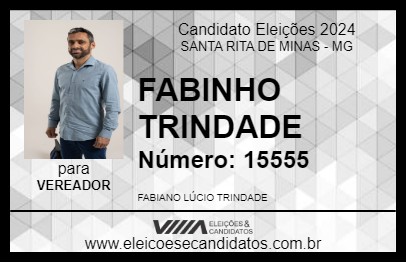 Candidato FABINHO TRINDADE 2024 - SANTA RITA DE MINAS - Eleições