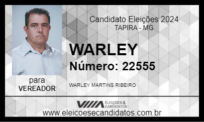 Candidato WARLEY 2024 - TAPIRA - Eleições