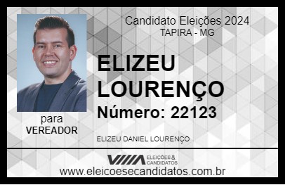 Candidato ELIZEU LOURENÇO 2024 - TAPIRA - Eleições