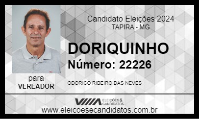 Candidato DORIQUINHO 2024 - TAPIRA - Eleições