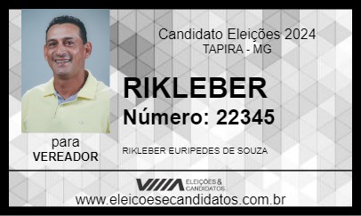 Candidato RIKLEBER 2024 - TAPIRA - Eleições