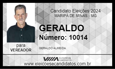 Candidato GERALDO 2024 - MARIPÁ DE MINAS - Eleições