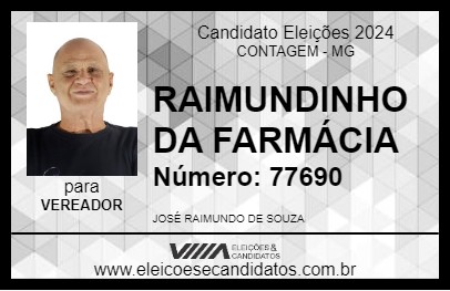 Candidato RAIMUNDINHO DA FARMÁCIA 2024 - CONTAGEM - Eleições