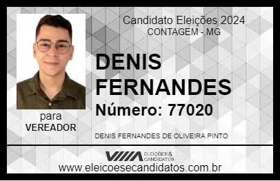 Candidato DENIS FERNANDES 2024 - CONTAGEM - Eleições