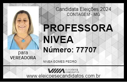 Candidato PROFESSORA NIVEA 2024 - CONTAGEM - Eleições