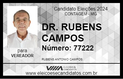 Candidato DR. RUBENS CAMPOS 2024 - CONTAGEM - Eleições