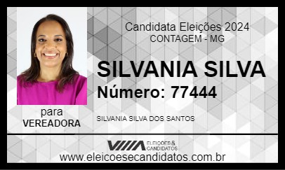 Candidato SILVANIA SILVA 2024 - CONTAGEM - Eleições