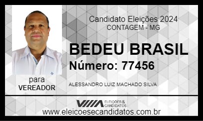 Candidato BEDEU BRASIL 2024 - CONTAGEM - Eleições