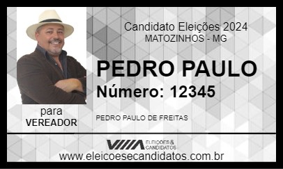 Candidato PEDRO PAULO 2024 - MATOZINHOS - Eleições