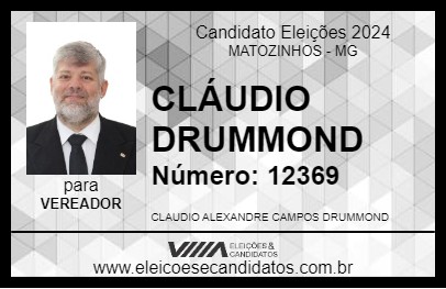 Candidato CLÁUDIO DRUMMOND 2024 - MATOZINHOS - Eleições