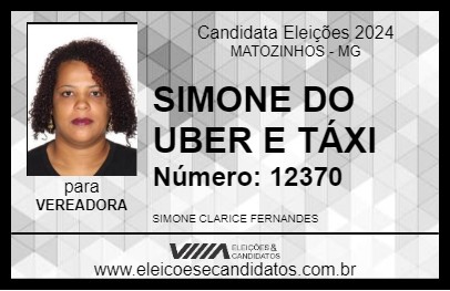 Candidato SIMONE DO UBER E TÁXI 2024 - MATOZINHOS - Eleições