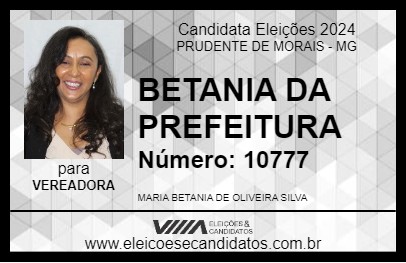 Candidato BETANIA DA IGREJA 2024 - PRUDENTE DE MORAIS - Eleições