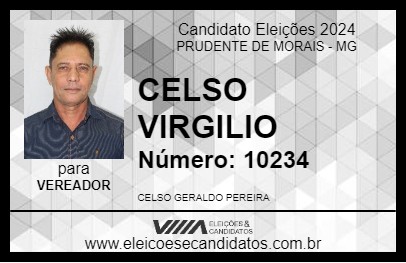 Candidato CELSO VIRGILIO 2024 - PRUDENTE DE MORAIS - Eleições