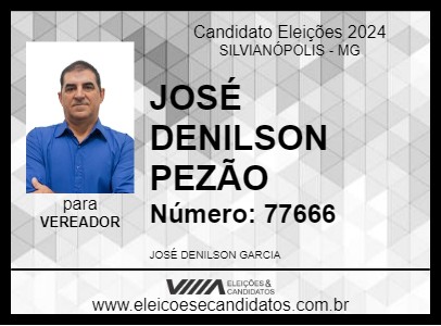 Candidato JOSÉ DENILSON PEZÃO 2024 - SILVIANÓPOLIS - Eleições