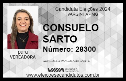 Candidato CONSUELO SARTO 2024 - VARGINHA - Eleições