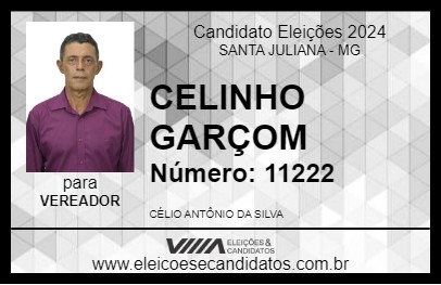 Candidato CELINHO GARÇOM 2024 - SANTA JULIANA - Eleições