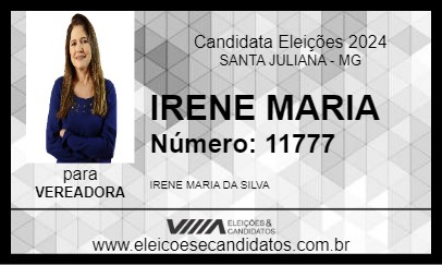 Candidato IRENE MARIA 2024 - SANTA JULIANA - Eleições