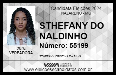 Candidato STHEFANY DO NALDINHO 2024 - NAZARENO - Eleições