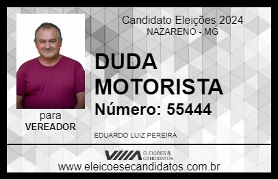 Candidato DUDA MOTORISTA 2024 - NAZARENO - Eleições