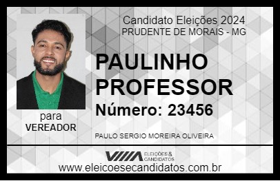 Candidato PAULINHO PROFESSOR 2024 - PRUDENTE DE MORAIS - Eleições