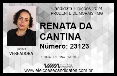 Candidato RENATA DA CANTINA 2024 - PRUDENTE DE MORAIS - Eleições