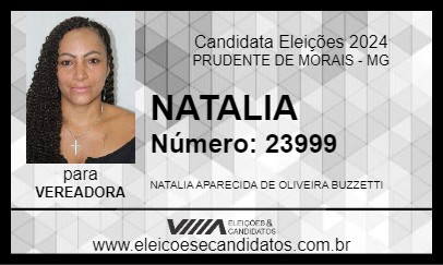 Candidato NATALIA 2024 - PRUDENTE DE MORAIS - Eleições