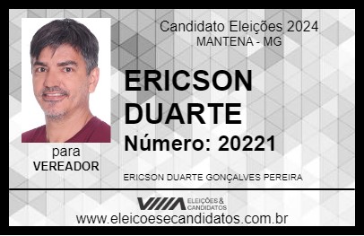 Candidato ERICSON DUARTE 2024 - MANTENA - Eleições