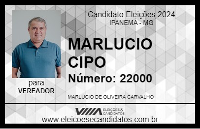 Candidato MARLUCIO CIPO 2024 - IPANEMA - Eleições