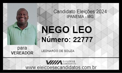 Candidato NEGO LEO 2024 - IPANEMA - Eleições