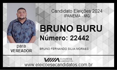 Candidato BRUNO BURU 2024 - IPANEMA - Eleições