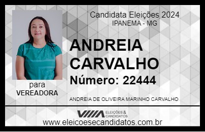 Candidato ANDREIA CARVALHO 2024 - IPANEMA - Eleições