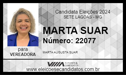 Candidato MARTA SUAR 2024 - SETE LAGOAS - Eleições