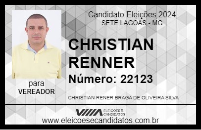 Candidato CHRISTIAN RENNER 2024 - SETE LAGOAS - Eleições