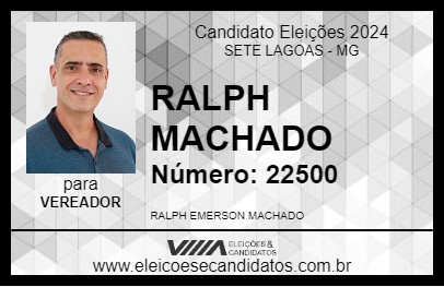 Candidato RALPH MACHADO 2024 - SETE LAGOAS - Eleições